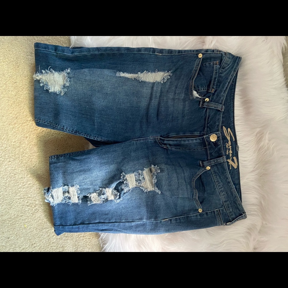 NWOT Seven7 Distress Skinny Jean size 16